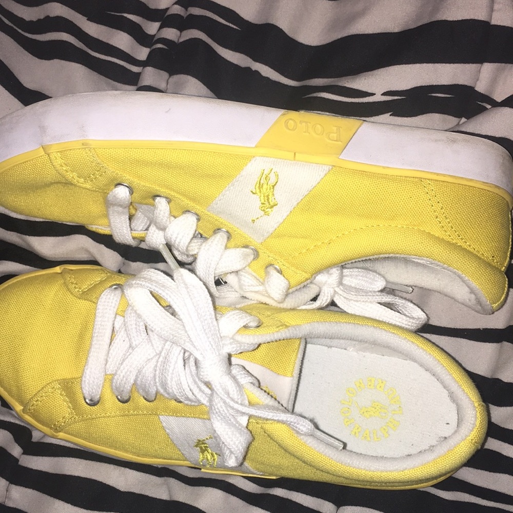 Yellow & White Polo Sport Shoes